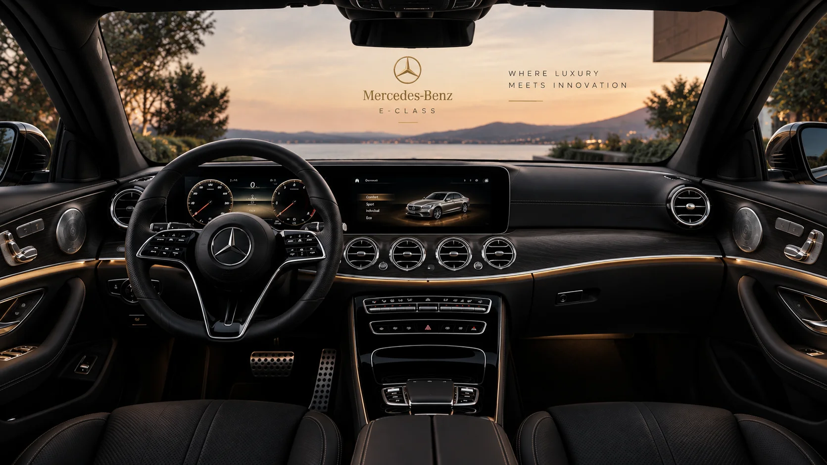 Mercedes-Benz E-Class interior chauffeur car